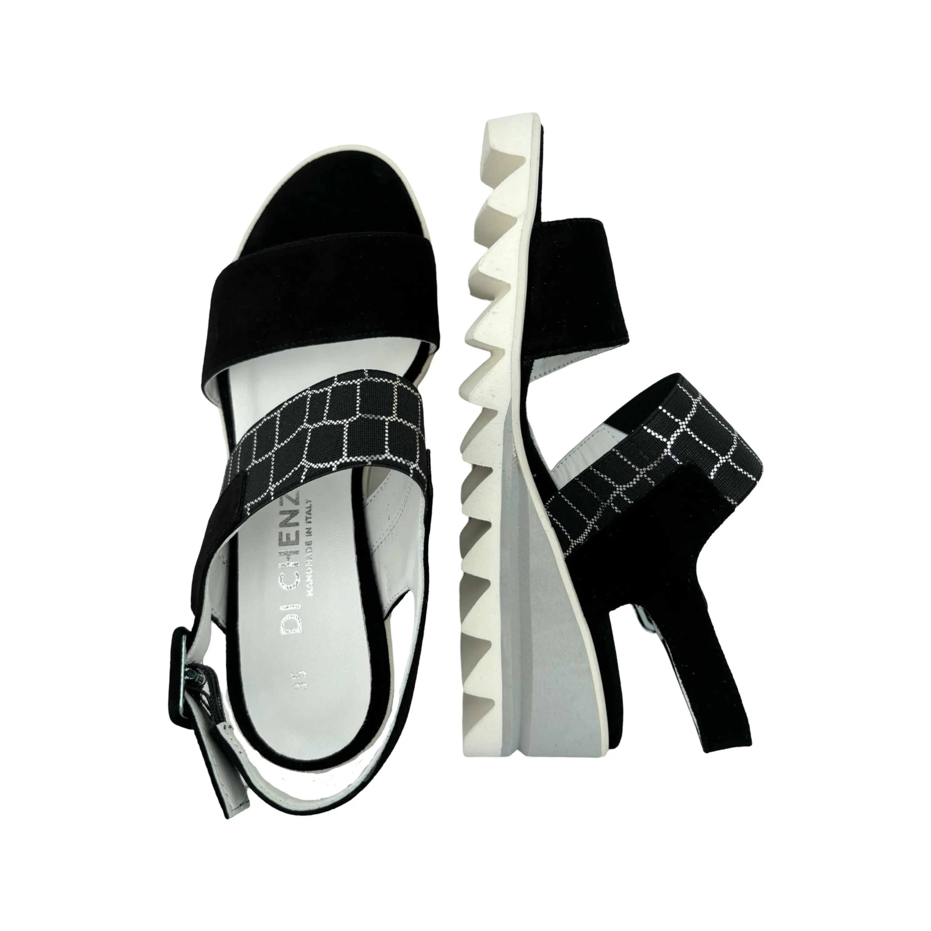 10849 Black Wedge Sandal