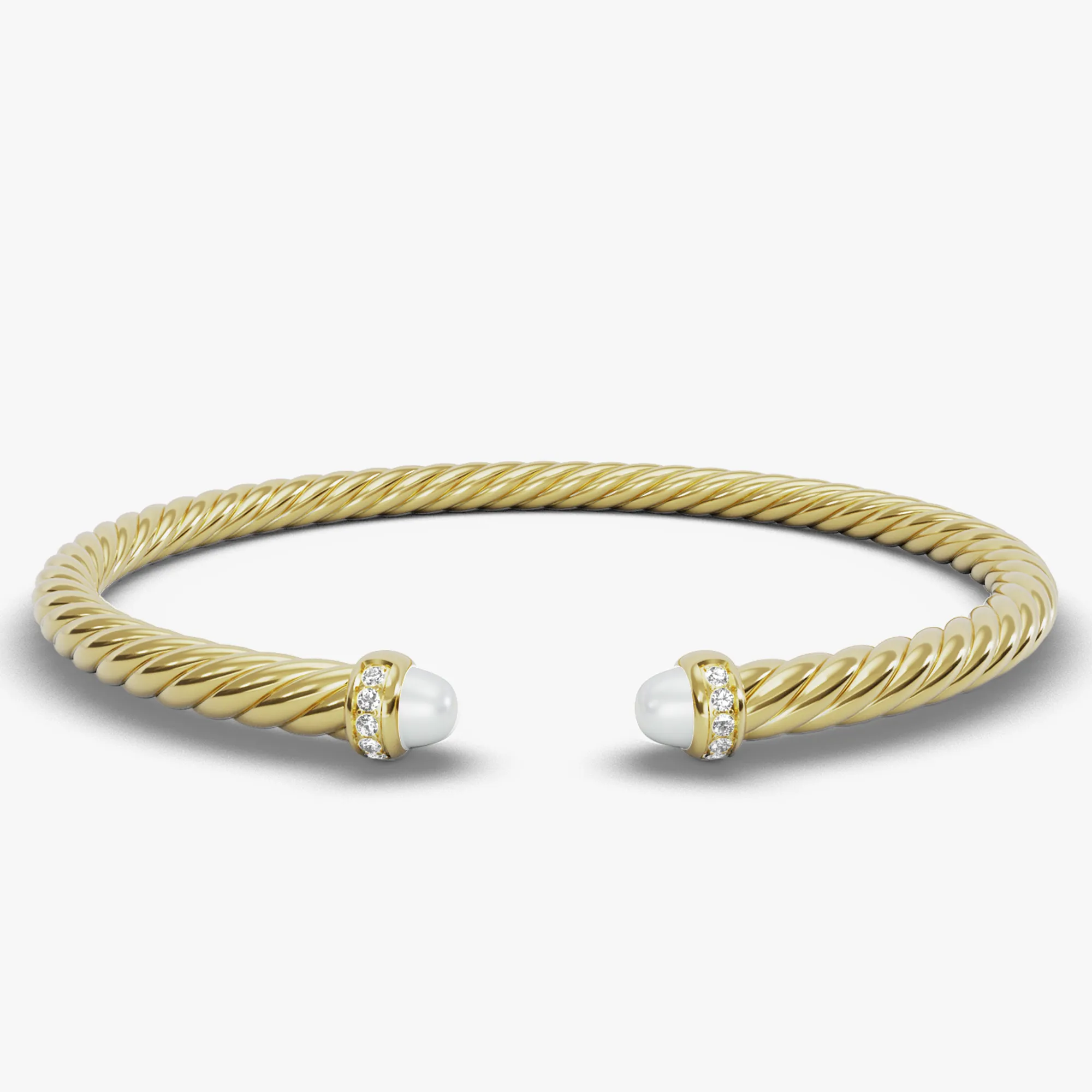 4MM MODERN CABLESPIRA BRACELET PE DI 18K