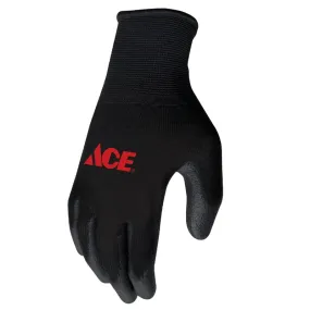 Ace Men's Indoor/Outdoor Coated Work Gloves Black M 1 pair