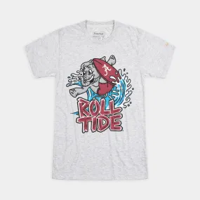 Alabama Crimson Tide Surfing Elephant Tee