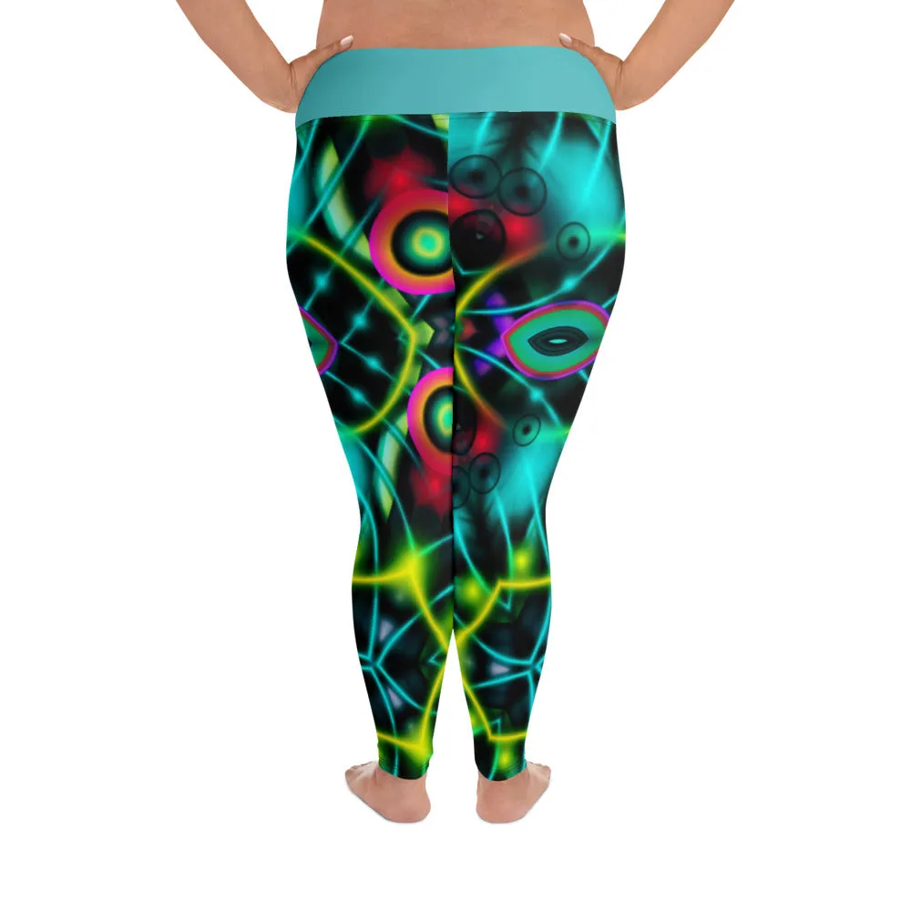 All-Over Print Plus Size Leggings Kaleidoscope