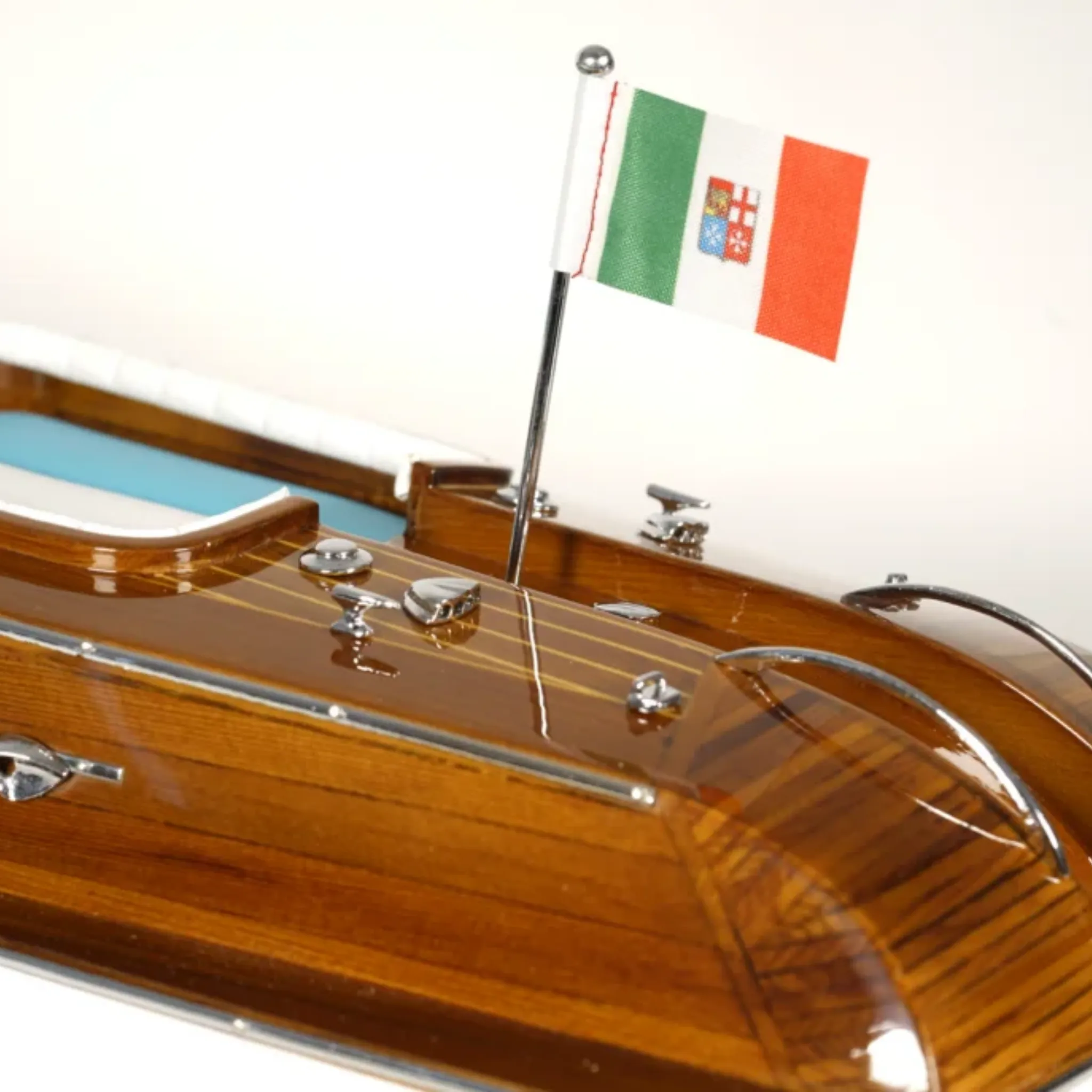 Aquarama Mahogany With Aqua Accents Boat Model