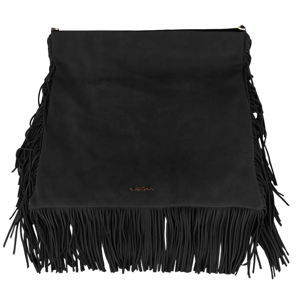 Baldinini Trend Chic Suede Fringe Crossbody Women's Bag