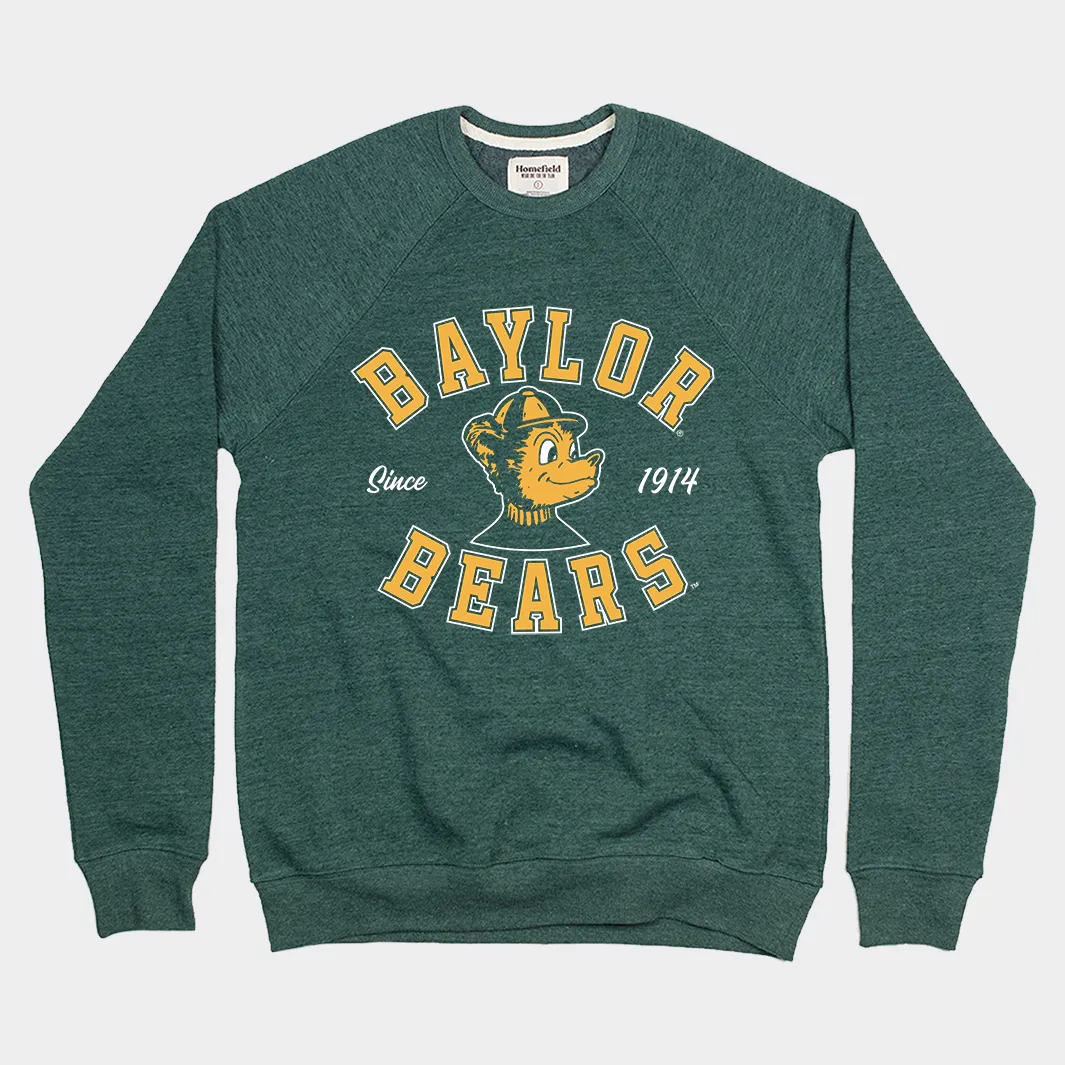 Baylor Throwback Bear Crewneck