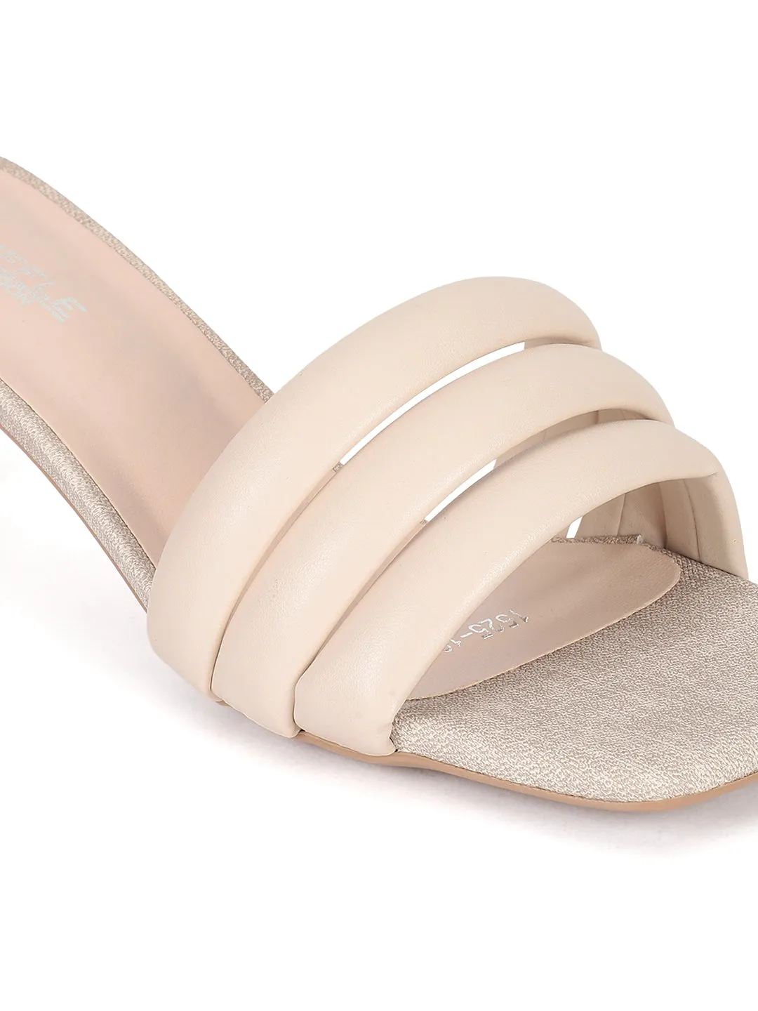 Beige PU Stiletto Stylish Sandals (TC-RS3584-BEIG)