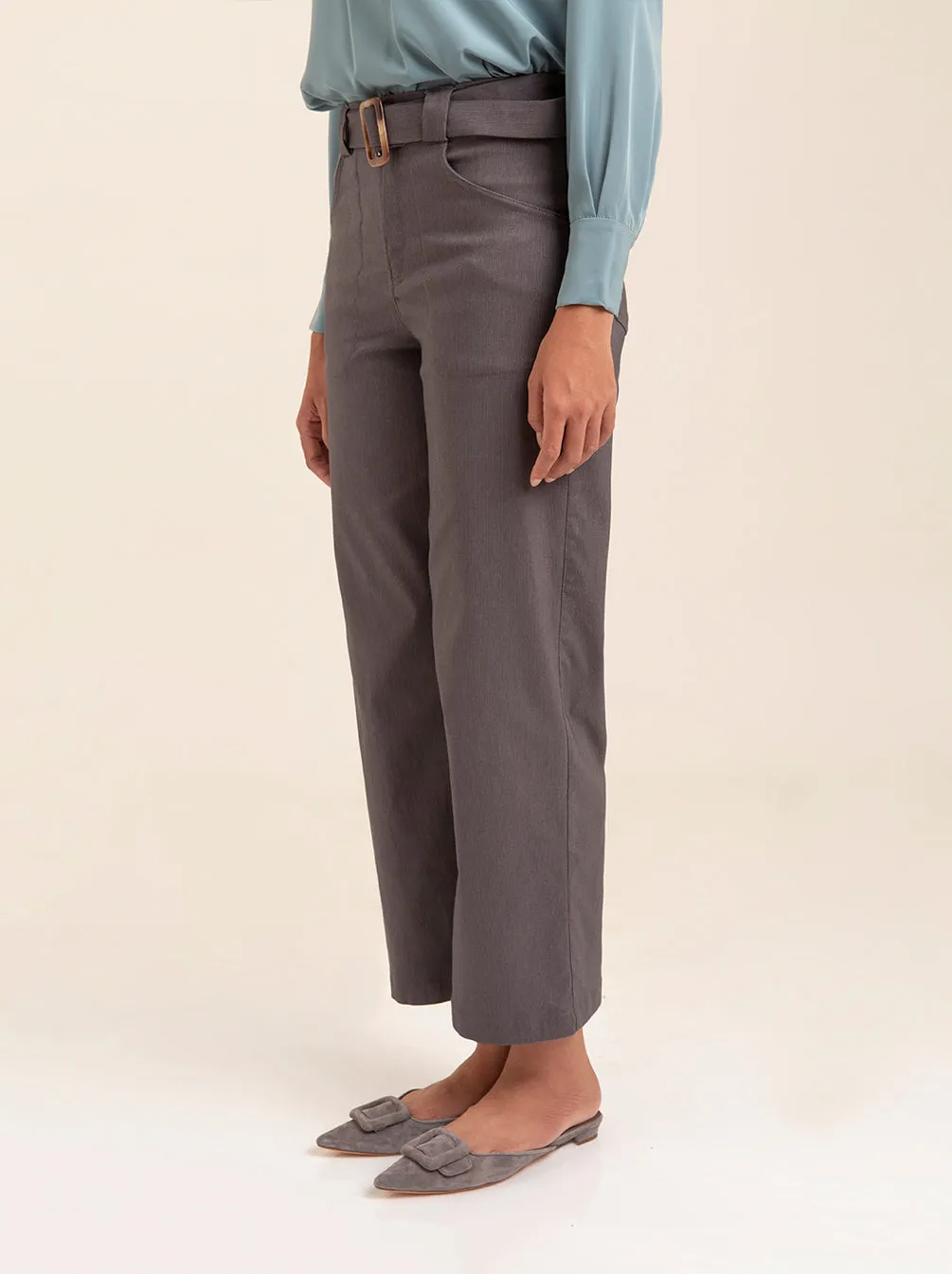 BELVIE PANTS PLAIN ASH