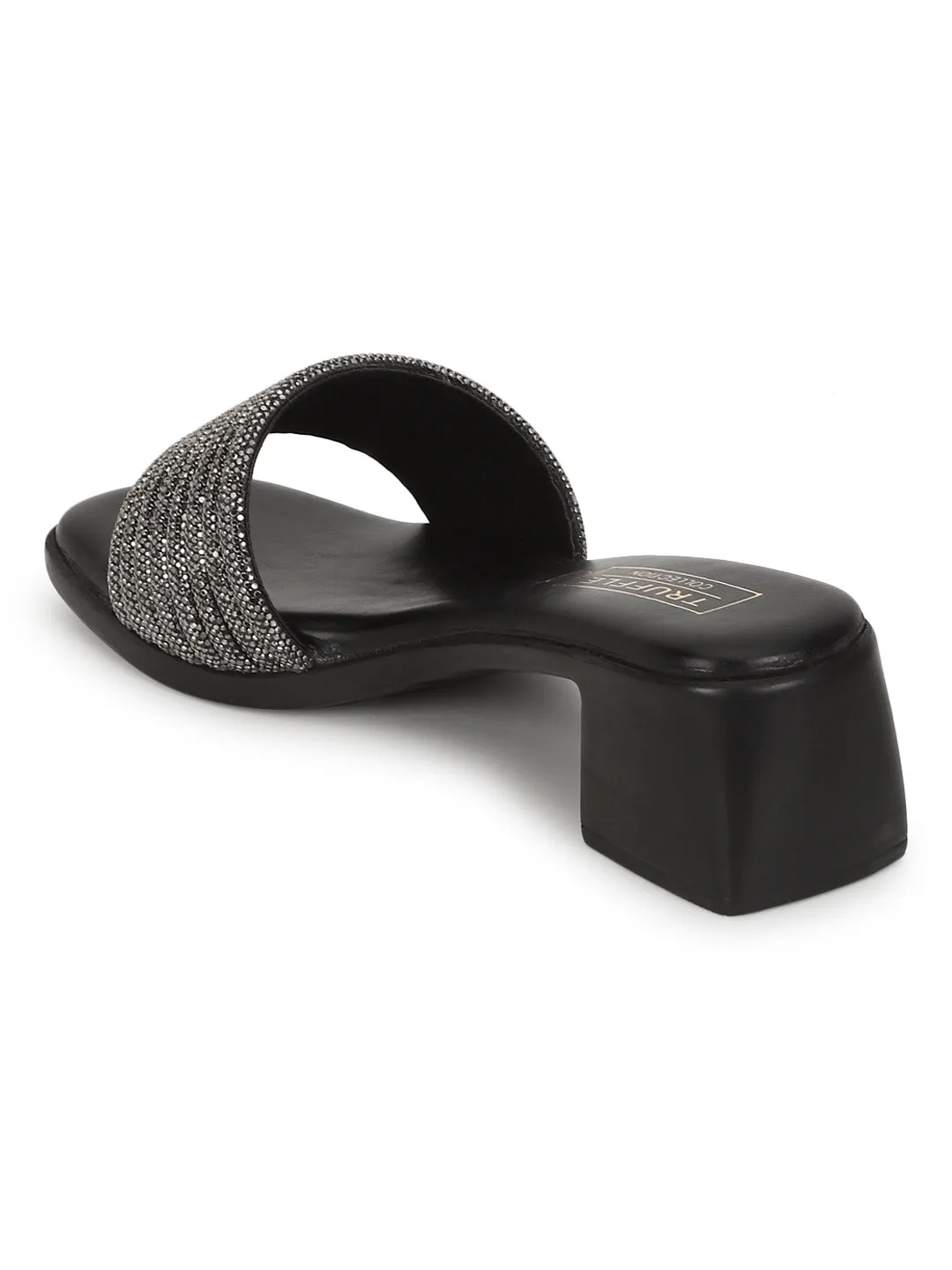 Black PU Block Sandals (TC-REN-T25-BLK)