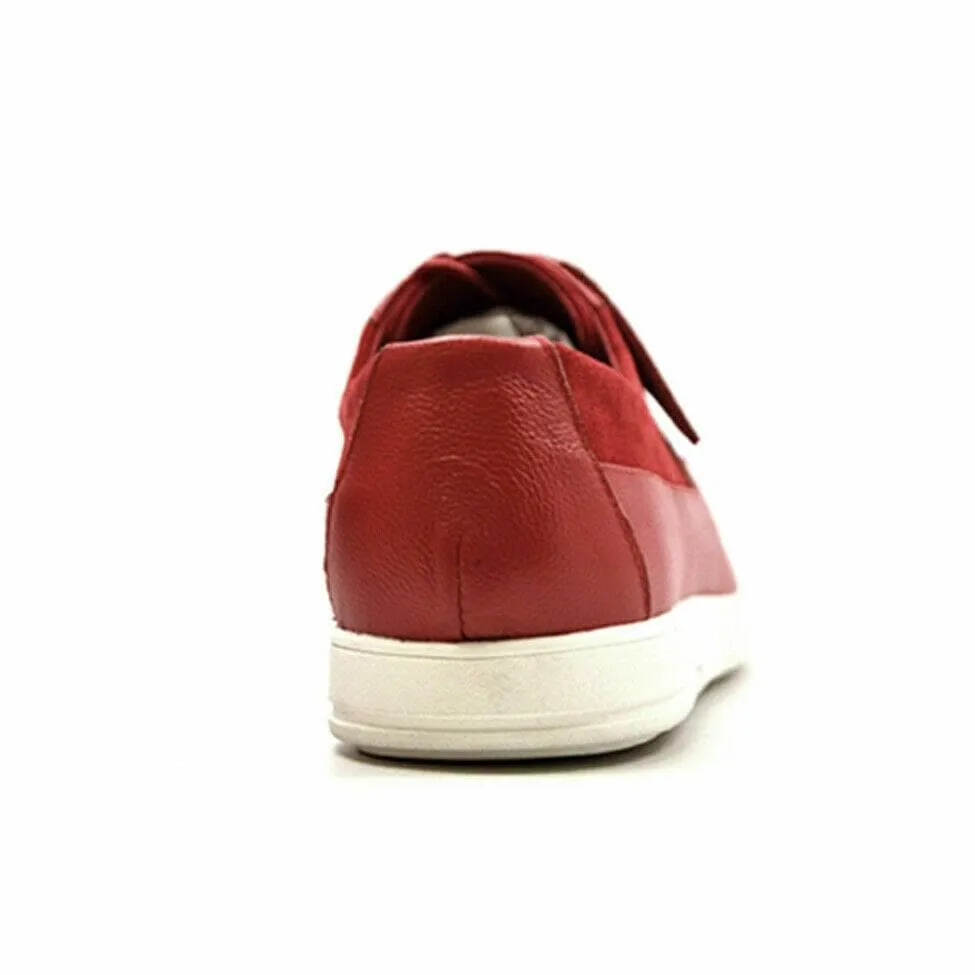 British Walkers Westminster Bally Style Men's Red Leather and Suede Low Top Sneakers