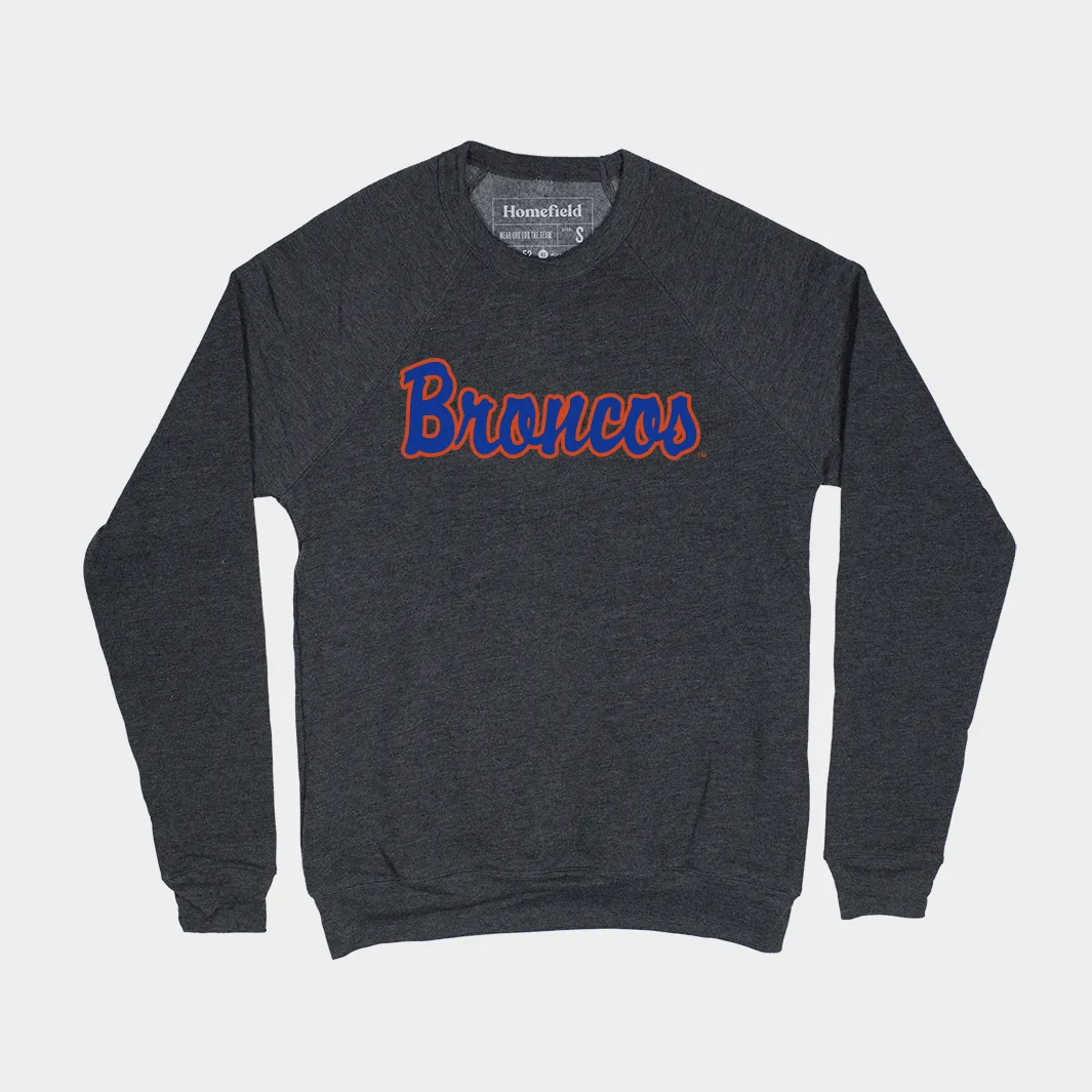 BSU Broncos Vintage Script Crewneck