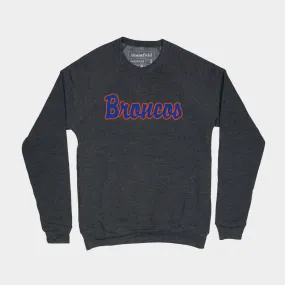 BSU Broncos Vintage Script Crewneck