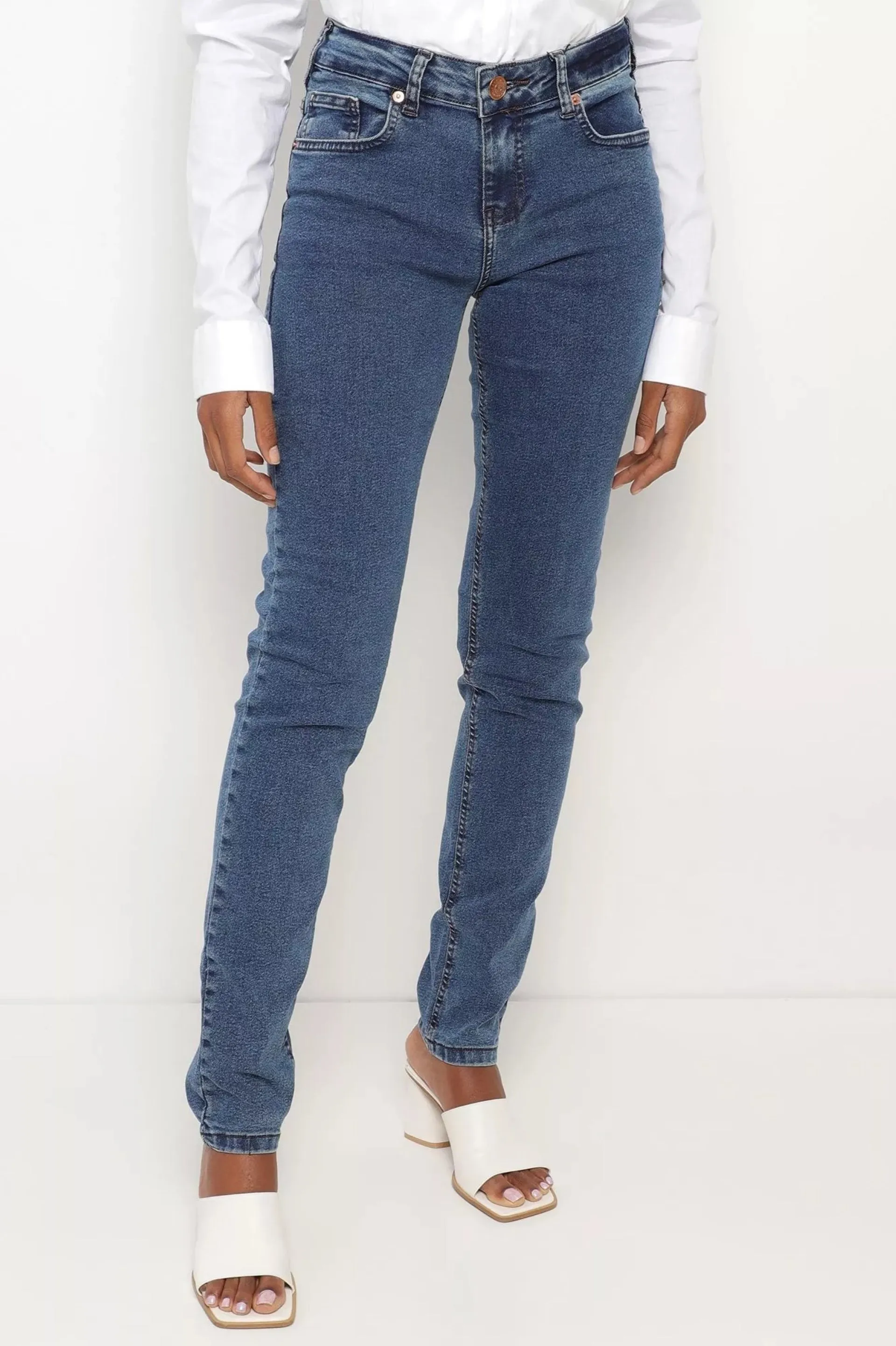 CALÇA JEANS SKINNY C2 DARK BLUE