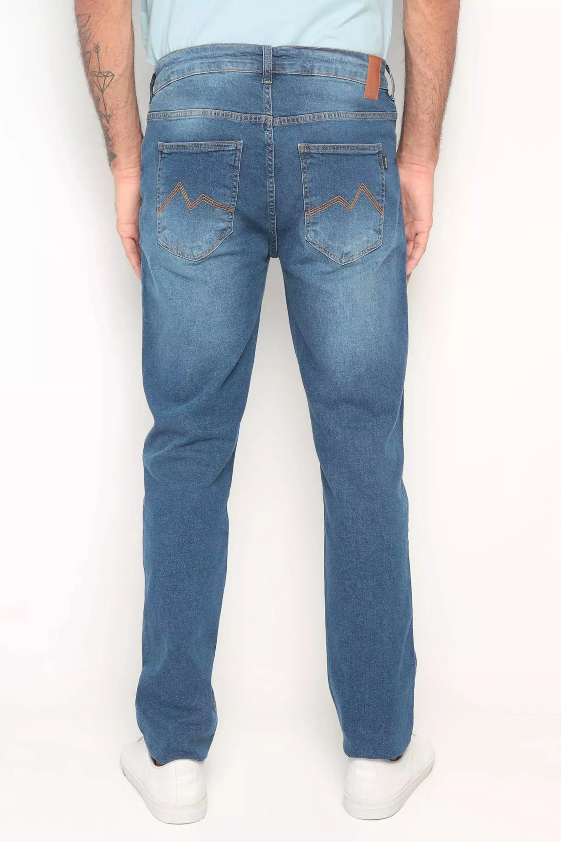 CALÇA JEANS SLIM BLUE WASH