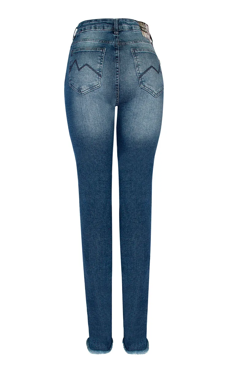 CALÇA JEANS SUPER SKINNY C4 DARK BLUE