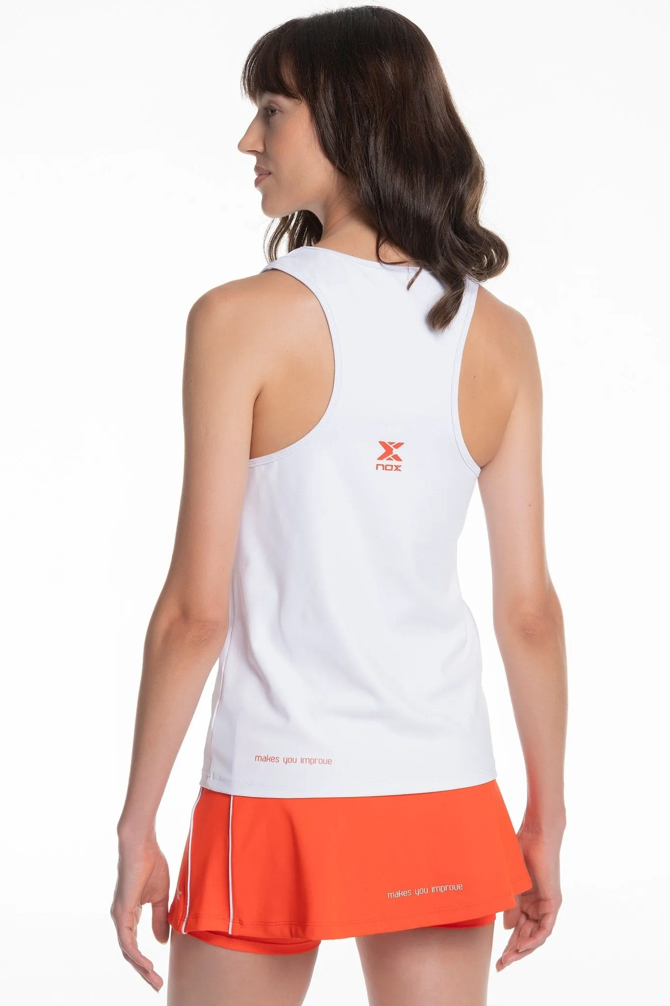 Camiseta tirantes mujer TEAM blanco