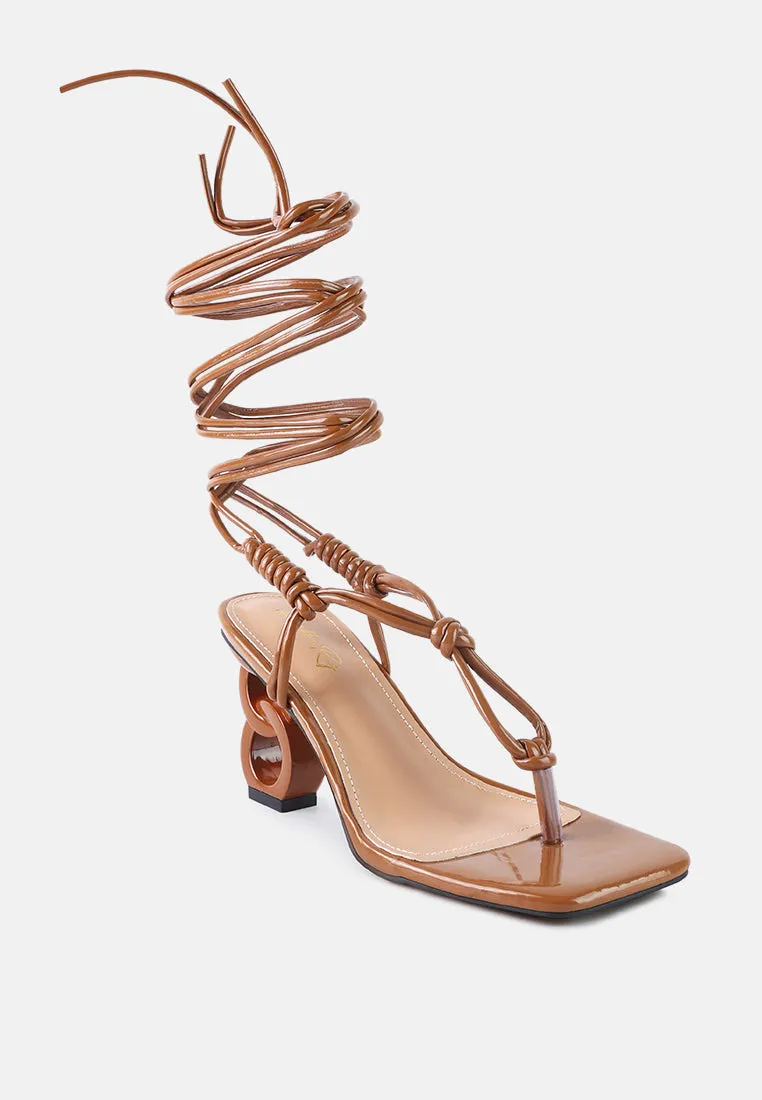 Cassino Strappy Lace Up Sandals