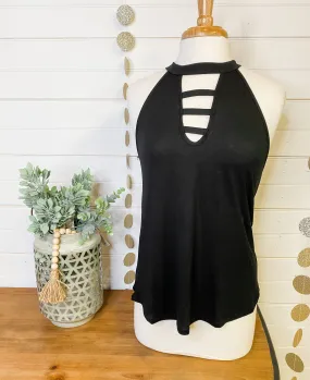 Casual Neck Halter Top