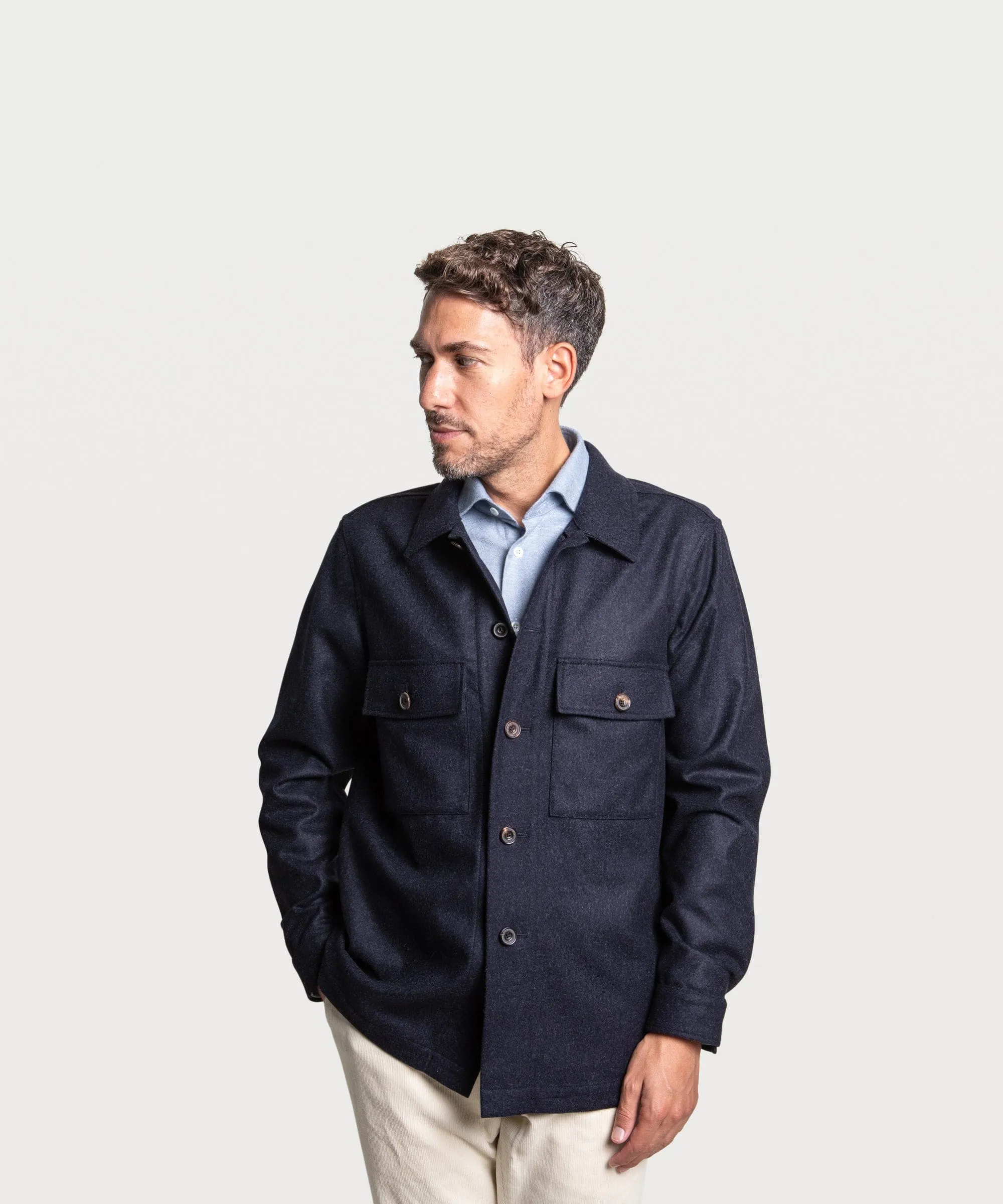 Casual Wool Overshirt