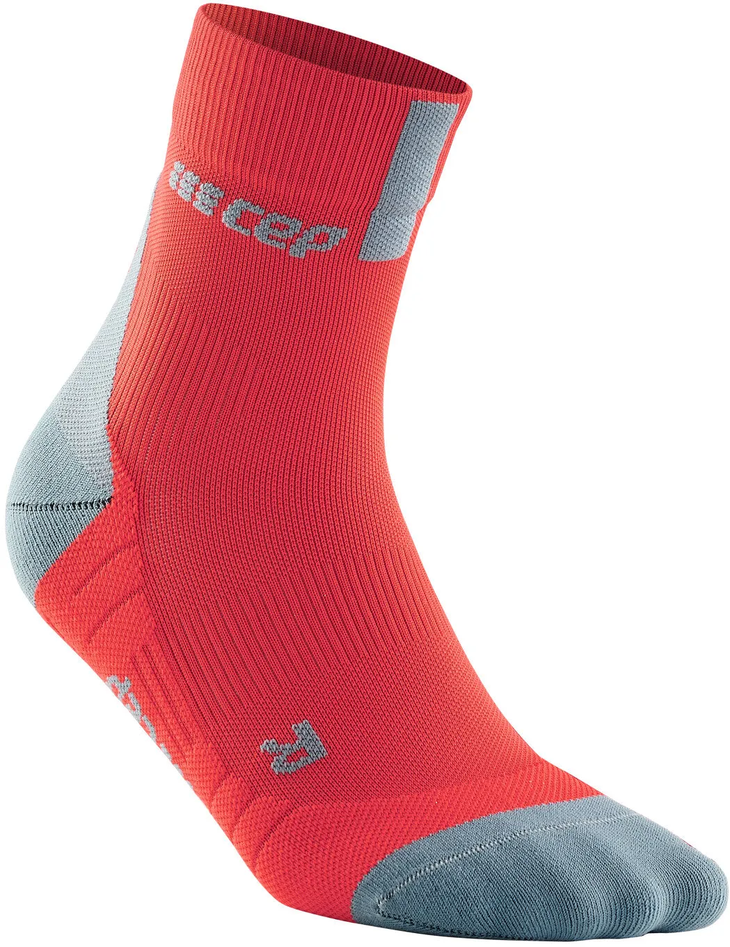 CEP Men's Compression Short Socks 3.0 - Lava/Grey