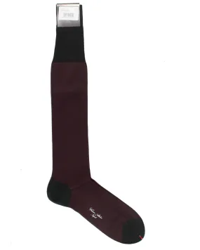 Cesare Attolini Socks Bordeaux Birdseye US 11 / EUR 44.5 - Over The Calf