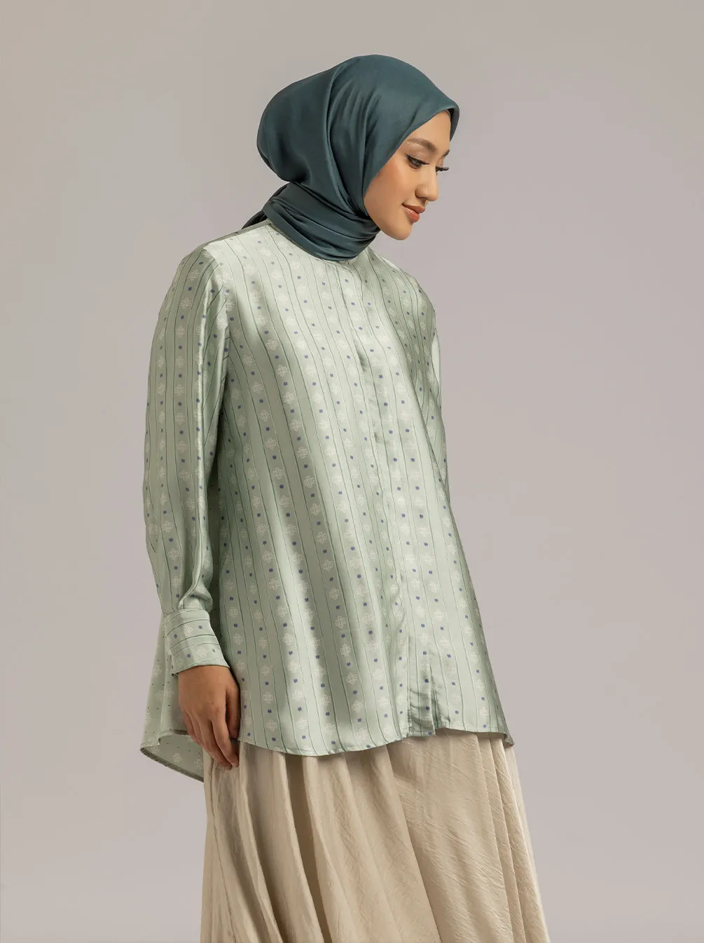 CHERIE TOP MISTED GREEN