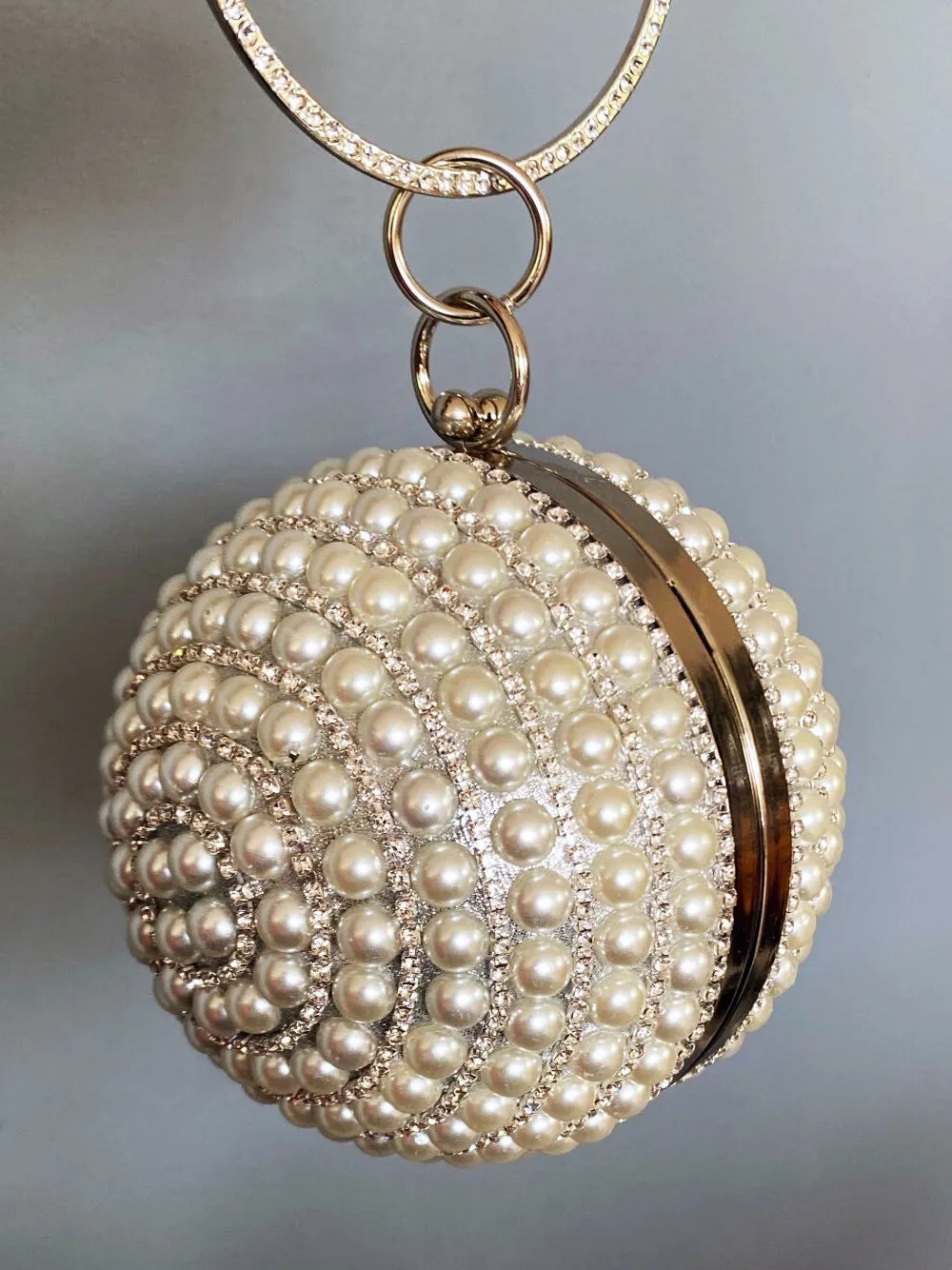 Costume-Pearl Beaded Clutch