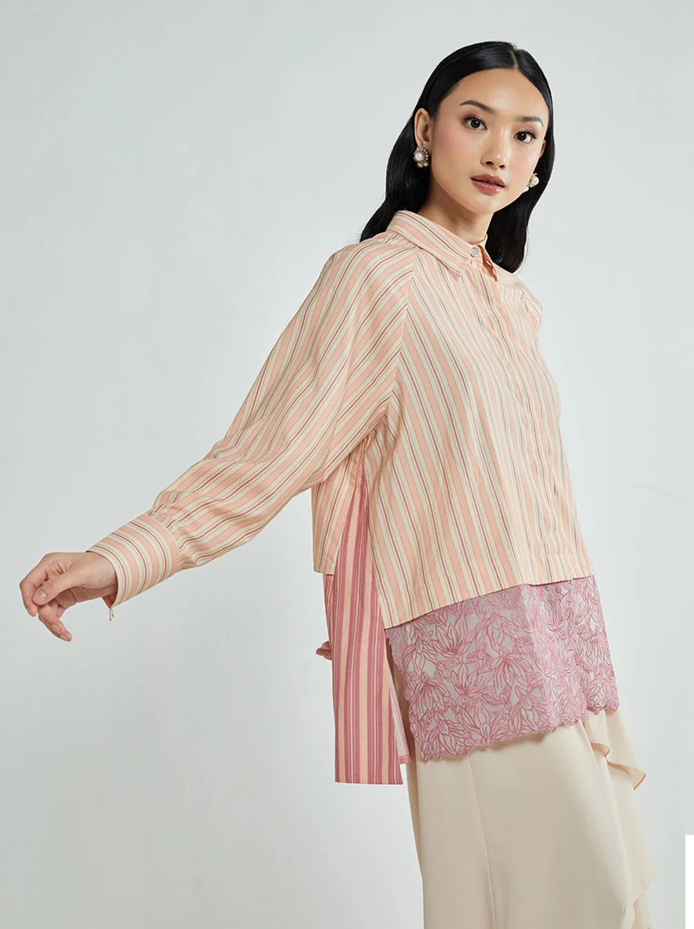 DAIRA EMBROIDERY TOP SUNSET BLUSH