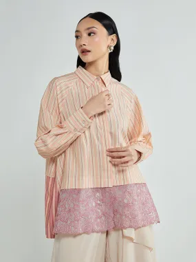 DAIRA EMBROIDERY TOP SUNSET BLUSH