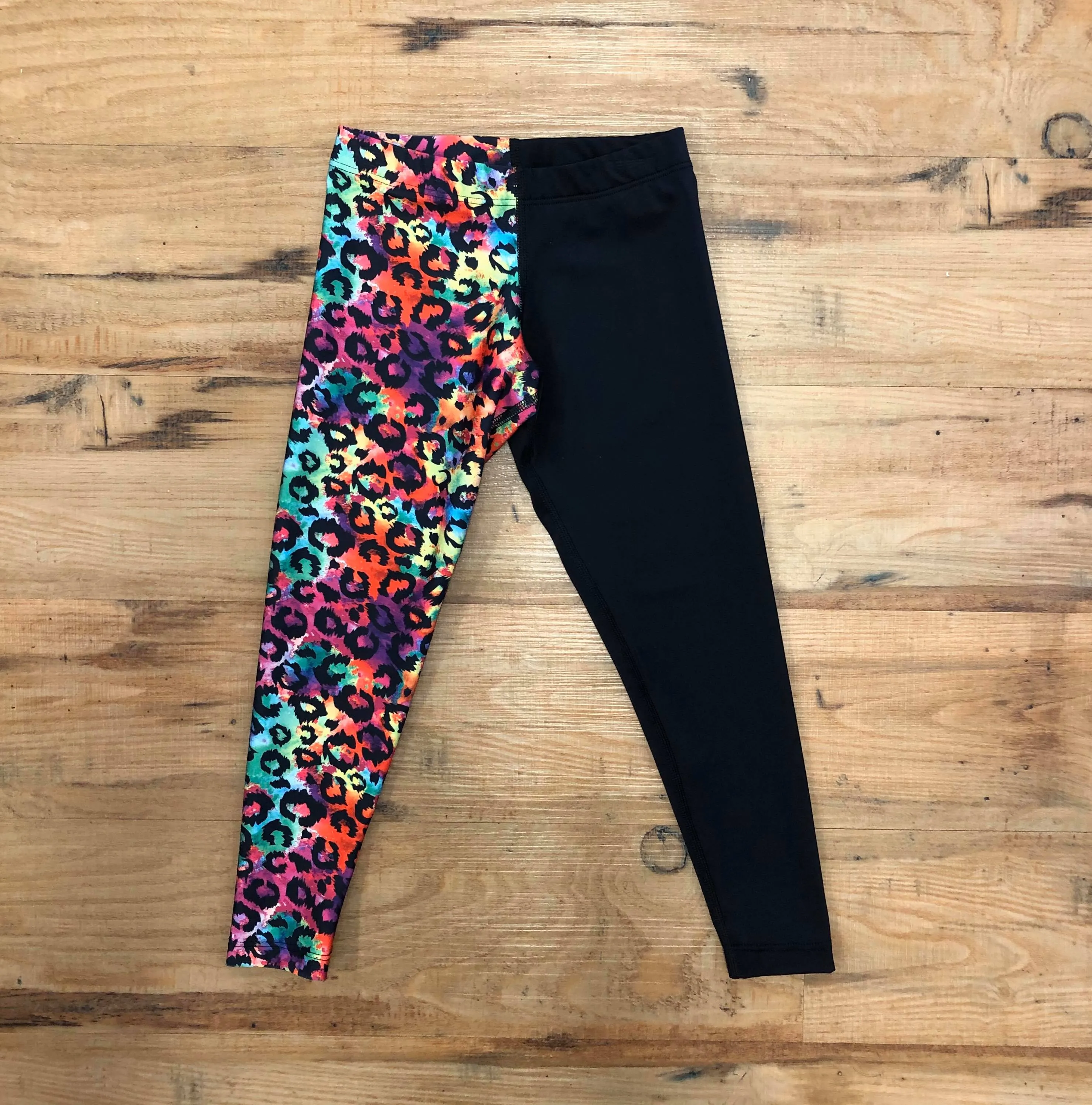 Ditto Dancewear Full Length Patterned Tights -  Rainbow Leopard