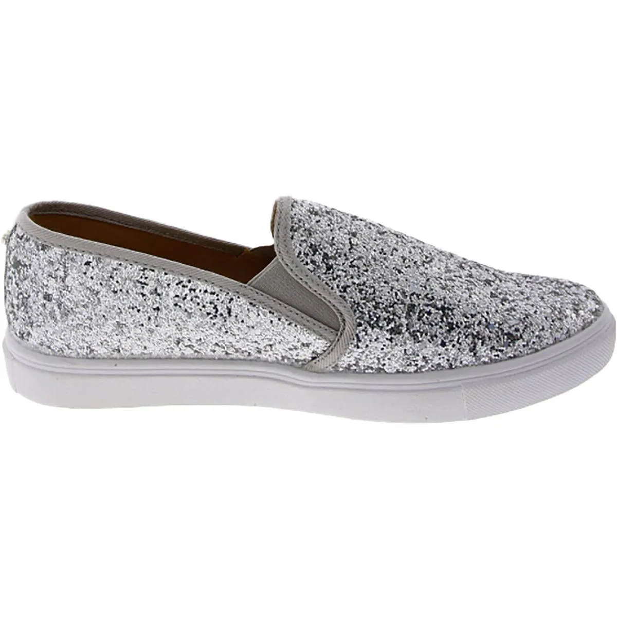 Feversole Womens Glitter Lifestyle Slip-On Sneakers