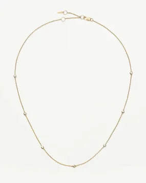 Fine Floating Diamond Necklace | 14ct Solid Gold