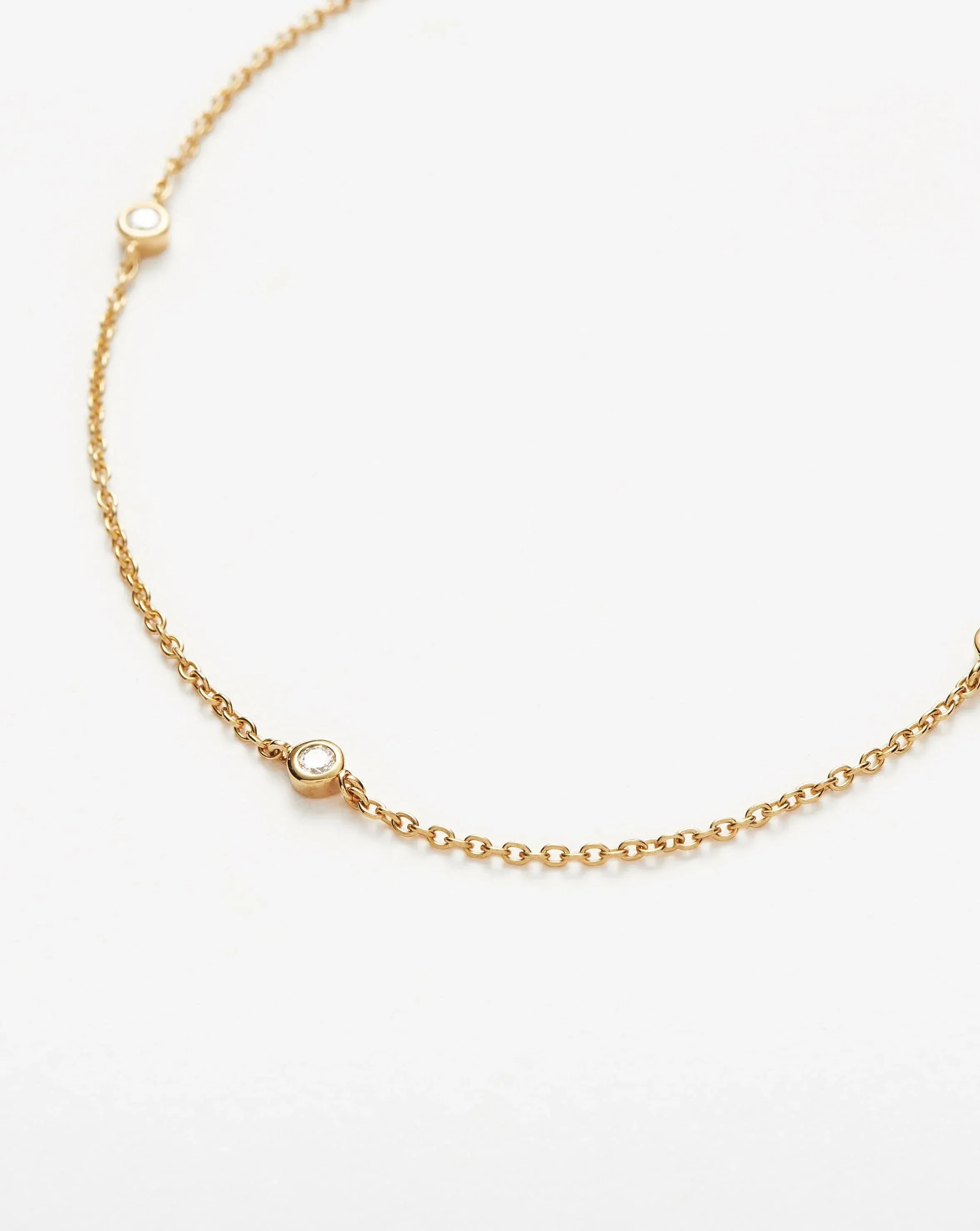 Fine Floating Diamond Necklace | 14ct Solid Gold