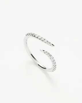 Fine Open Claw Ring | 14k White Gold/Diamond