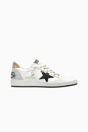 Golden Goose Ball Star Sneaker - White/ Black/ Gold