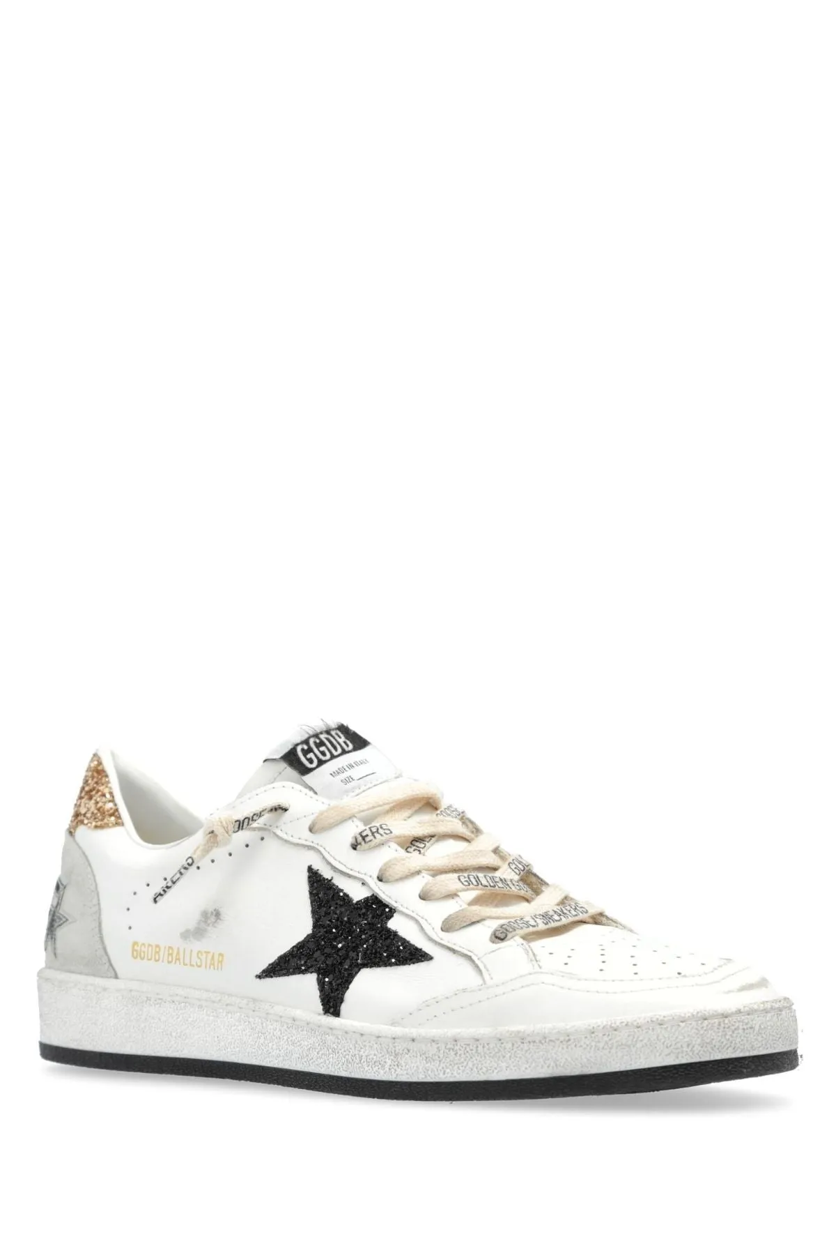 Golden Goose Ball Star Sneaker - White/ Black/ Gold