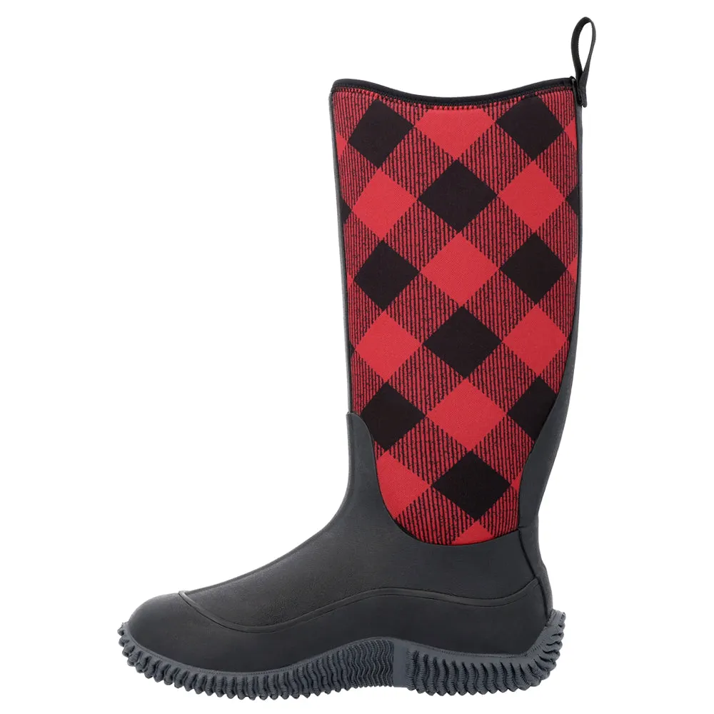 Hale Tall Plaid Round Toe Pull On Boots