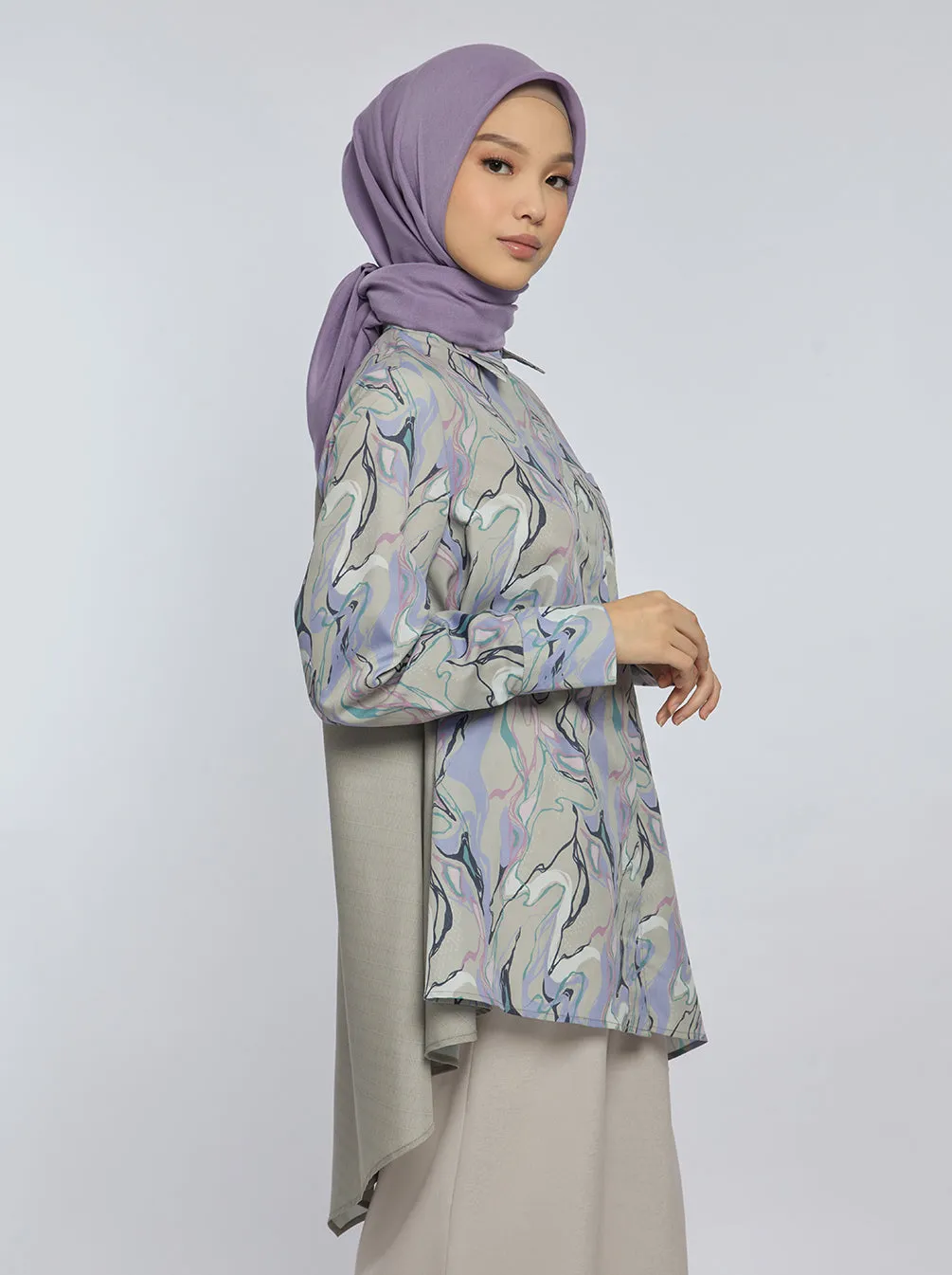 HAVA TOP GREY LILAC