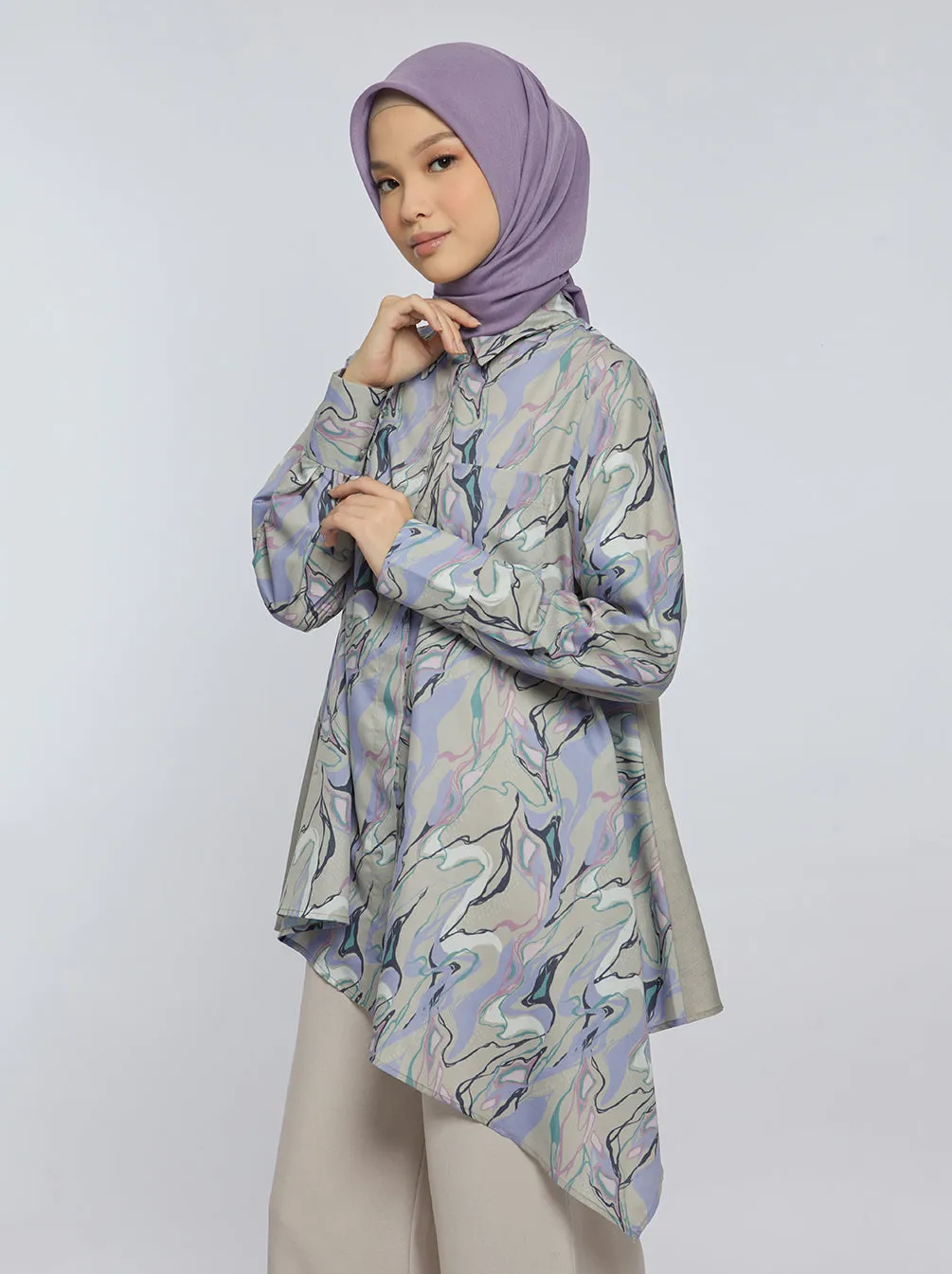 HAVA TOP GREY LILAC