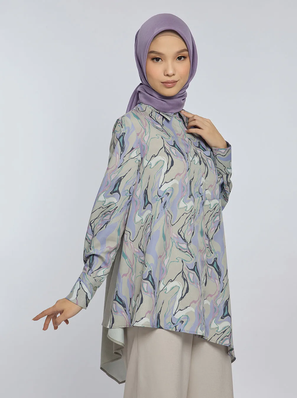 HAVA TOP GREY LILAC