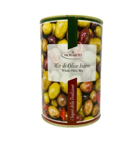 Home Morabito Whole Mix Olives, Mix di Olive Intere, 5 lb 8 oz | 2500g (2-Pack)