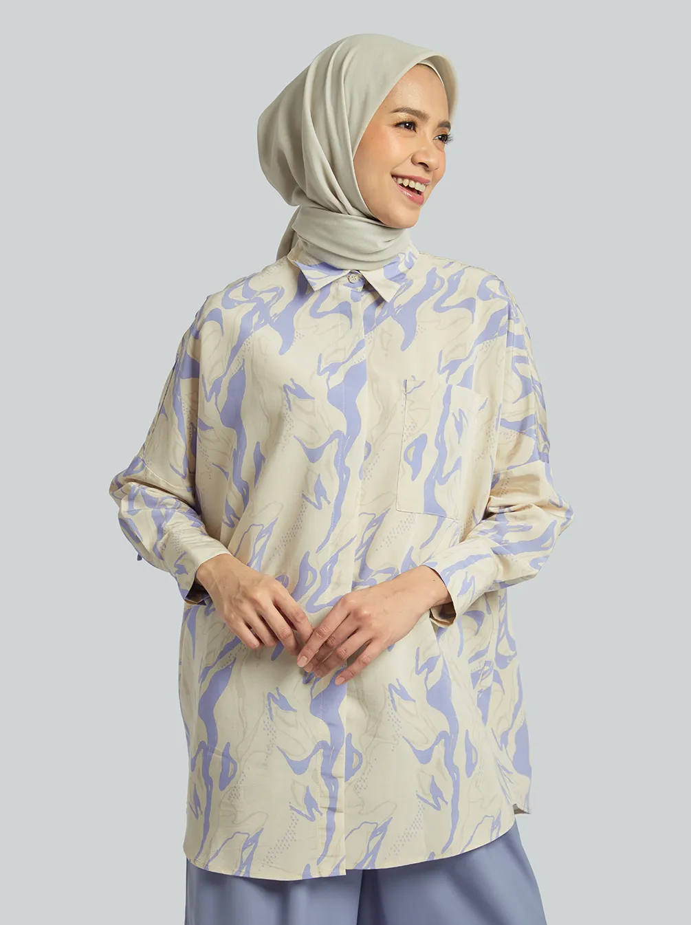 ILMI TOP GREY LAVENDER