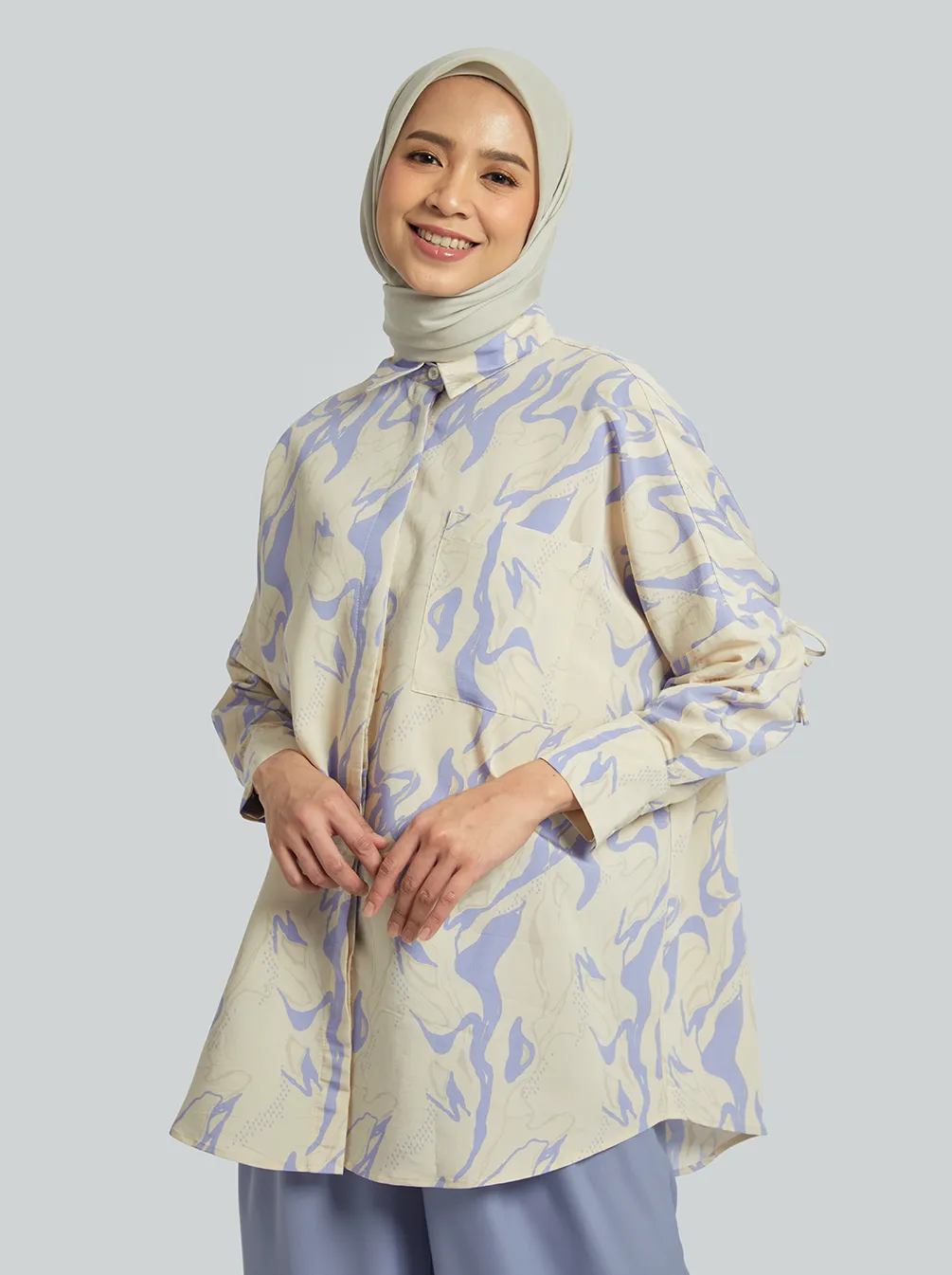 ILMI TOP GREY LAVENDER