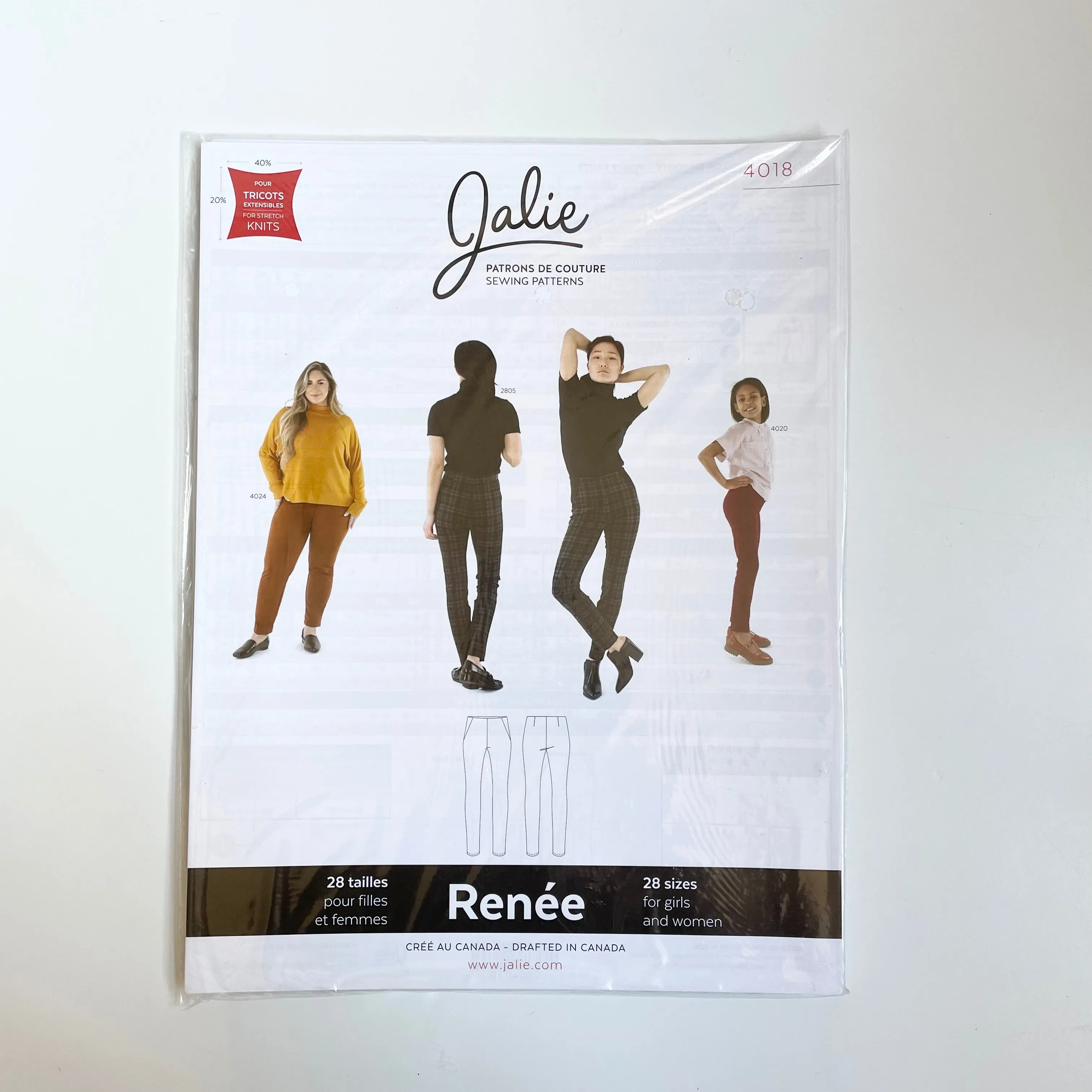 Jalie Sewing Patterns : Renee Ponte Pant