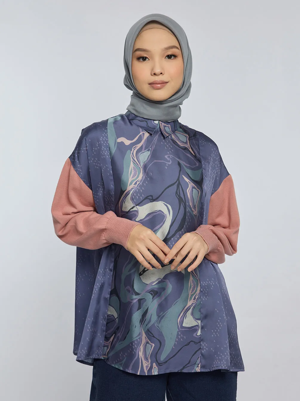 KAIYA TOP BLUE BLUSH