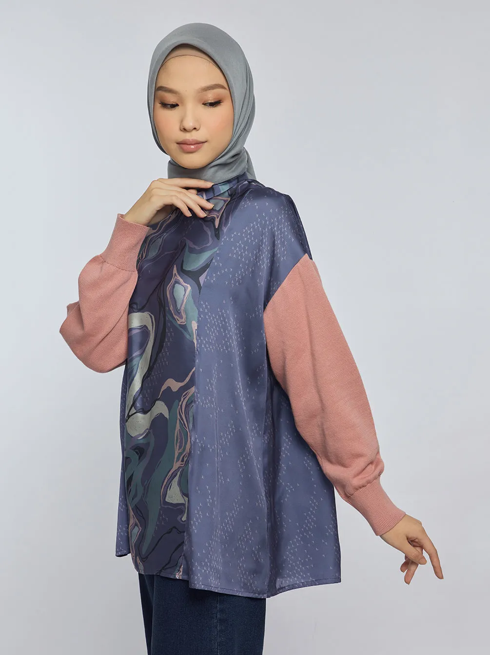 KAIYA TOP BLUE BLUSH