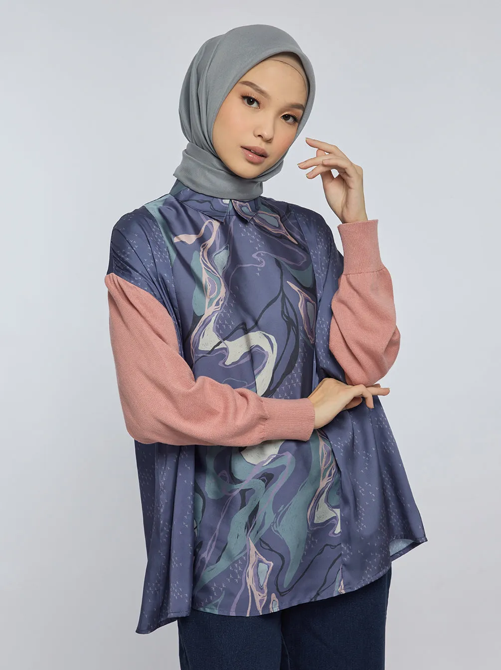 KAIYA TOP BLUE BLUSH