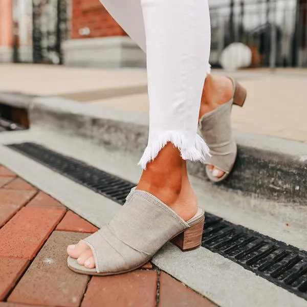 Leopard Peep Toe Slippers