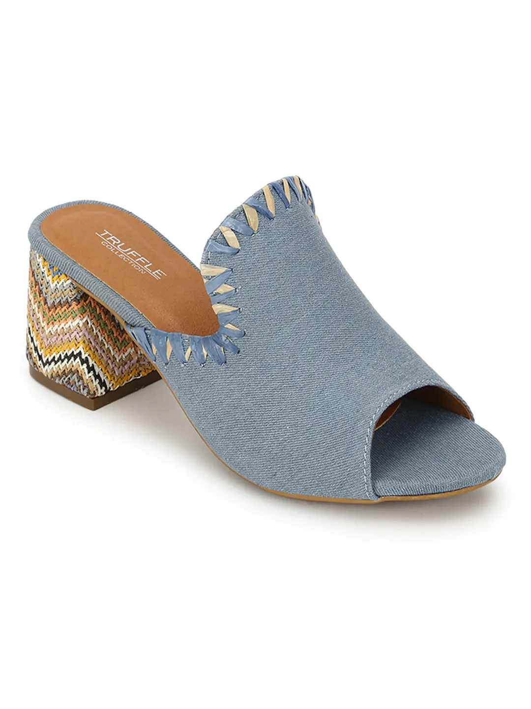 Light Blue Denim Block Sandals (TC-A3218-LBLUDEN)