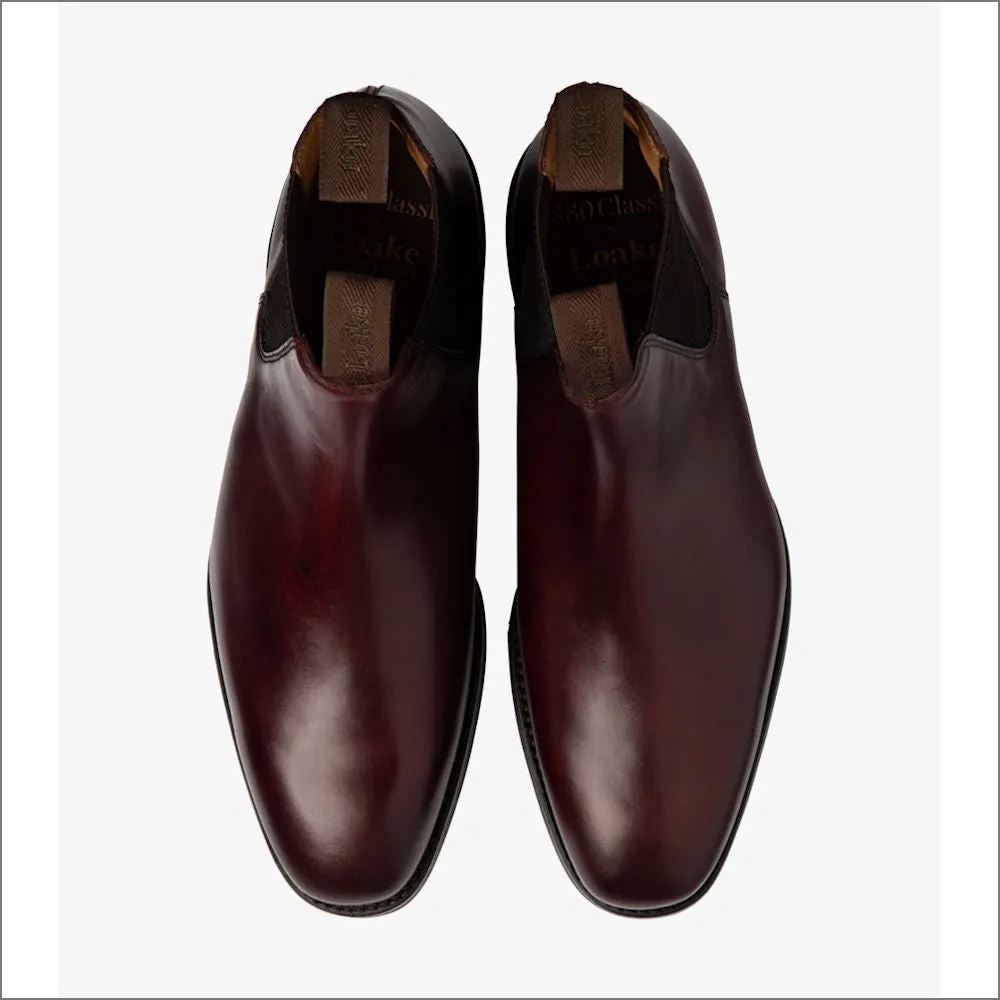 Loake Chatsworth Burgundy Rubber Sole--