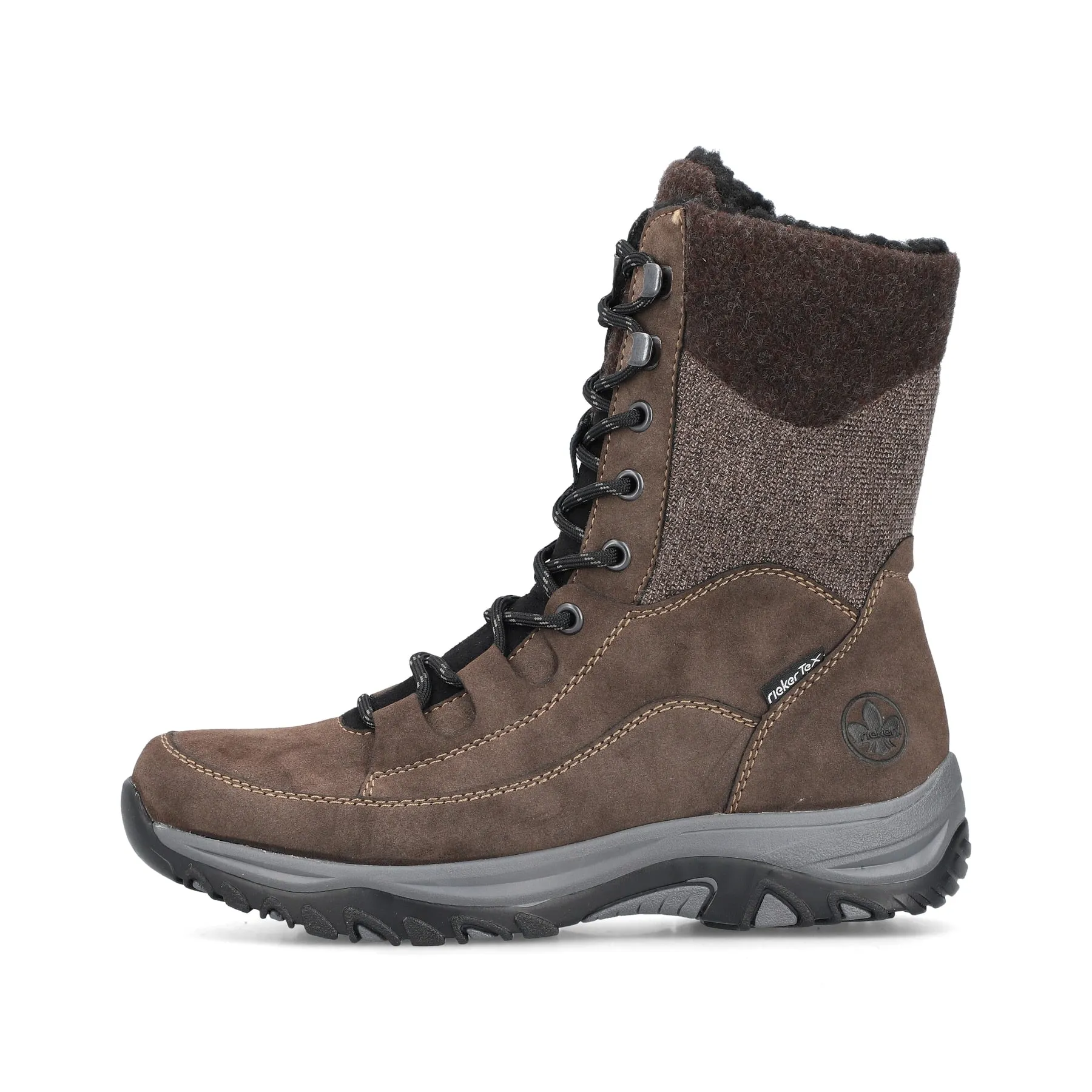 M9640-26 Brown Mid-Calf Lace/Zip RTex