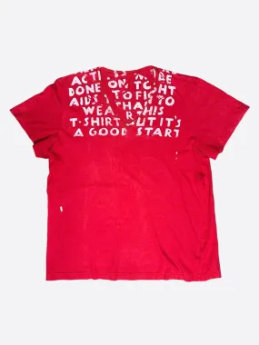 MAISON MARGIELA AIDS AWARENESS TEE RED